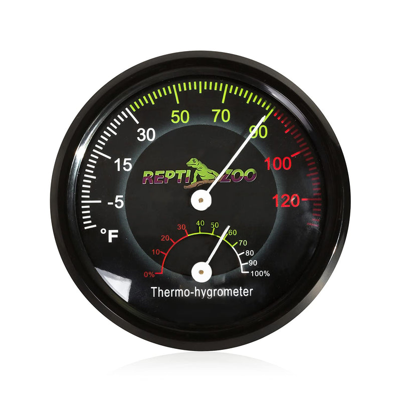 REPTI ZOO Reptile Terrarium Thermometer Hygrometer Dual Gauges Pet Rearing Box Reptile Thermometer and Humidity Gauge - PawsPlanet Australia