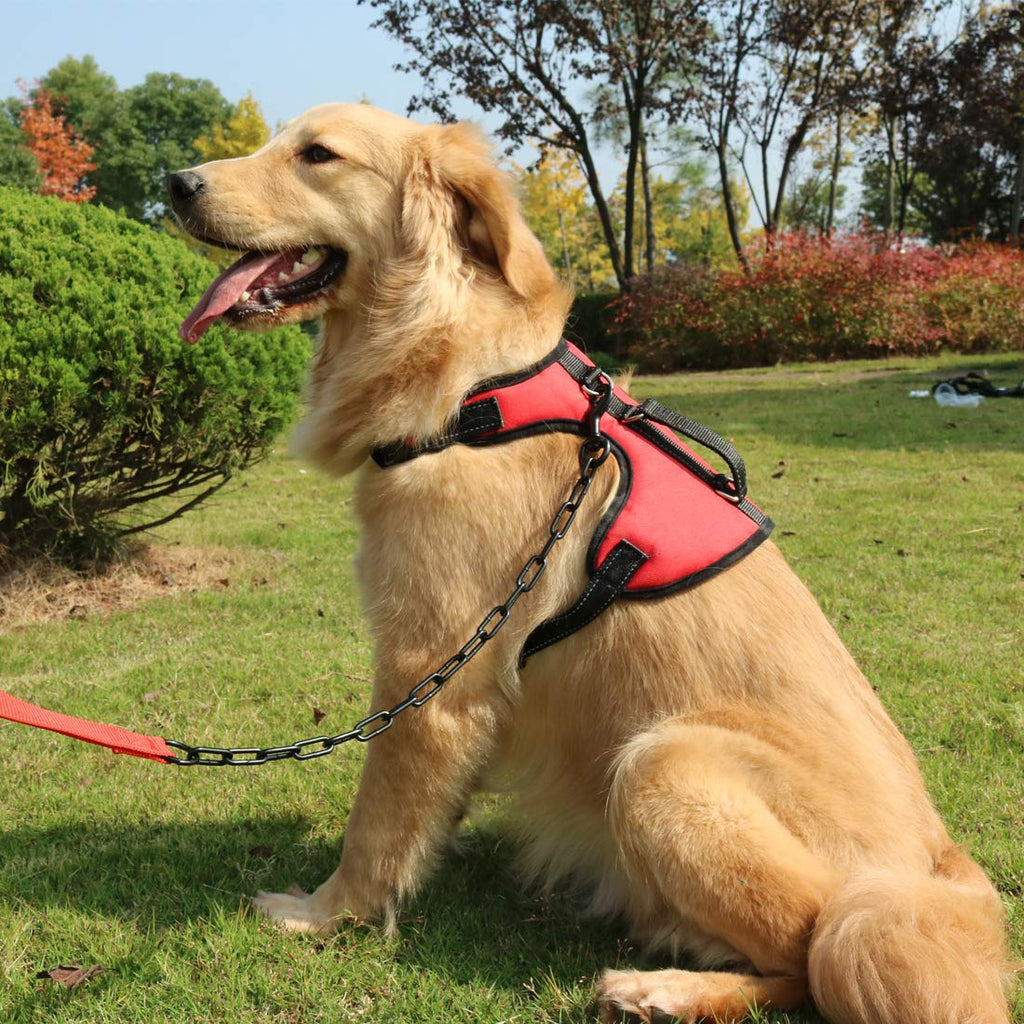 [Australia] - SHUNAI No Pull Dog Harness Pet Vest, Walking Dog Harness, Adjustable & Breathable Design, Great fit for Poodle,Bulldog,Labrador,Golden Retriever,Husky,Bulldog,Shepherd Dog and More(Not Include Leash) Medium Red 