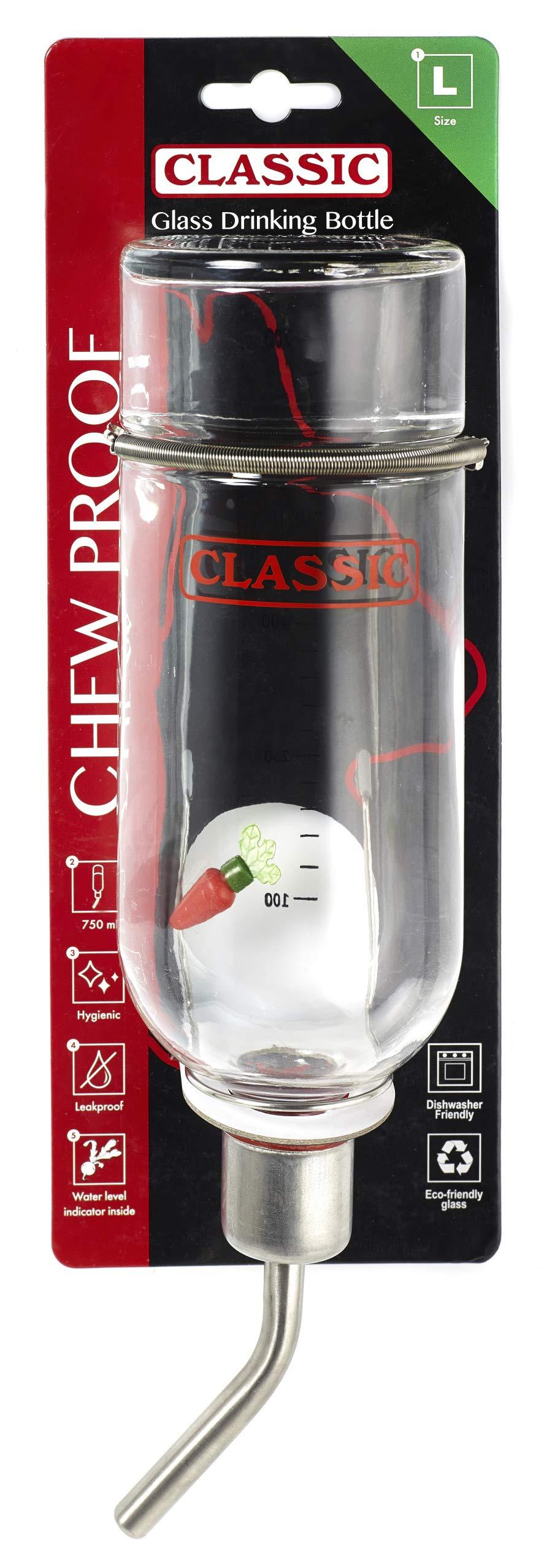 Classic Glass Drinking Bottle 750ml, clear, 81782 - PawsPlanet Australia