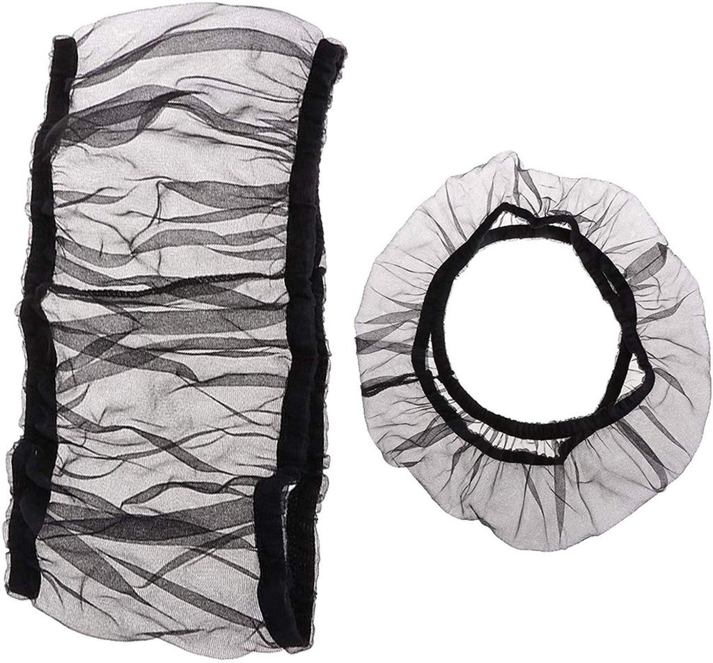 [Australia] - Bonaweite Mesh Bird Seed Catcher, Birds Cage Net Cover, Soft Nylon Skirt with Adjustable Drawstring Small Black 