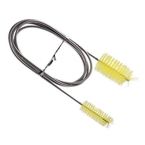 [Australia] - XMHF Aquarium Water Filter Pipe Air Tube Hose Stainless Steel Cleaning Brush Flexible Double Ended Hose Brush(61inch) Yellow 