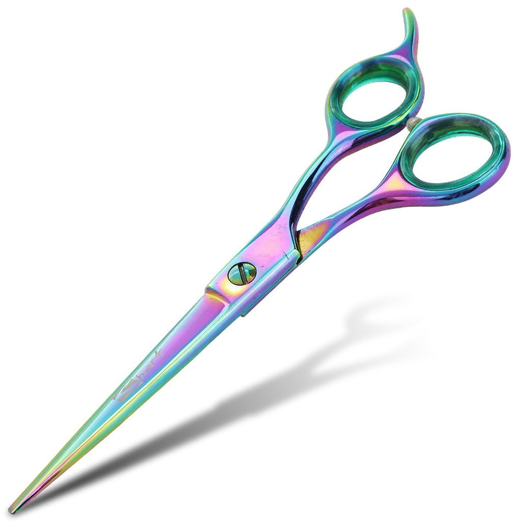 [Australia] - Sharf Professional 6.5" Rainbow Pet Grooming Scissors: Sharp 440c Japanese Clipping Shears for Dogs, Cats & Small Animals| Rainbow Series Hair Cutting/Clipping Scissors w/Easy Grip Handles 