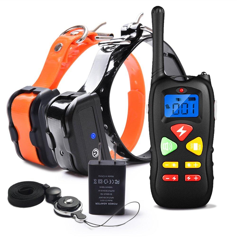[Australia] - WOLFWILL Dog Training Collar with Remote, 1500ft Waterproof Rechargeable Shock Collar with Beep/Vibration/Shock Fits Small, Medium and Large Dogs 