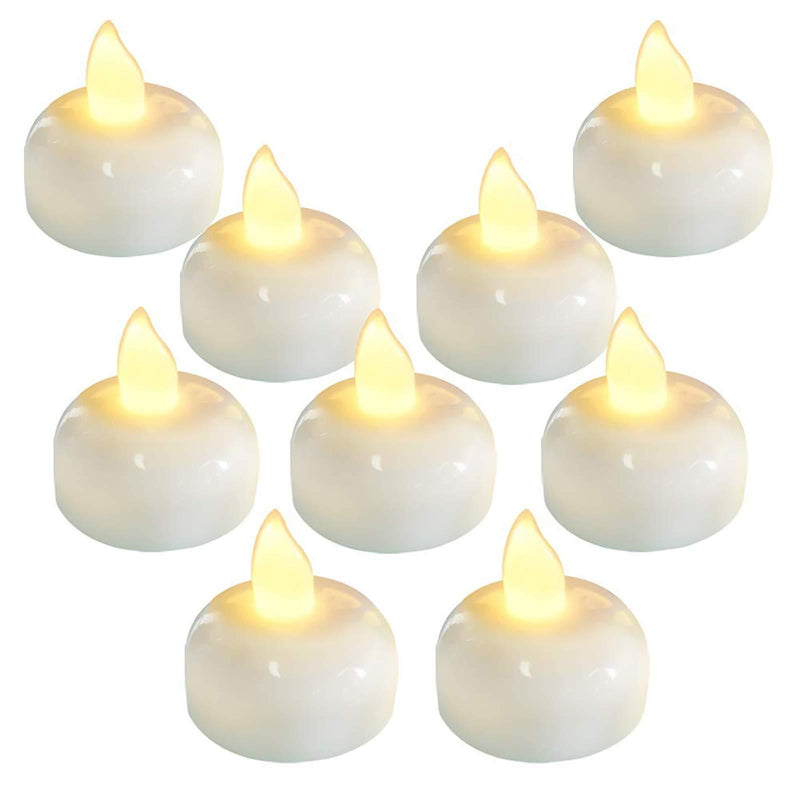 Homemory 24 Pack Waterproof Flameless Floating Tealights, Warm White Battery Flickering LED Tea Lights Candles - Wedding, Party, Centerpiece, Pool & SPA - PawsPlanet Australia