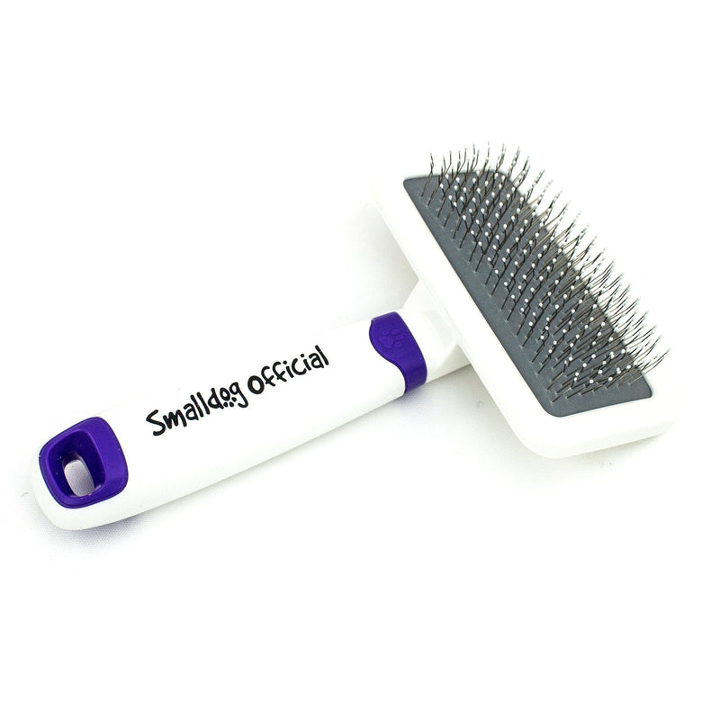 [Australia] - Smalldog Official, Sensitive Skin Gentle Dog Brush, for Small and Toy Breed Dogs to Remove Loose Hair, Mats, Dirt, Stickers, Detangling – Pain Free Grooming 