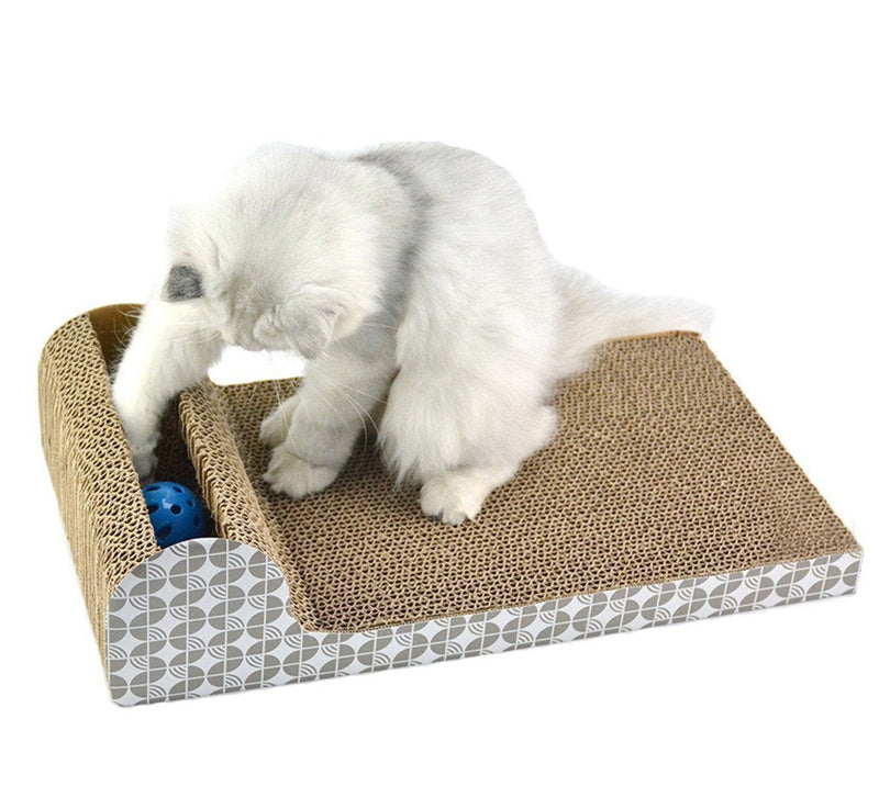 [Australia] - GUSEN Cat Scratching Post pad mat with Ball Placed in a Side Groove of The Shelf FBA 46x25x11cm/18.1x9.8x4.3in 