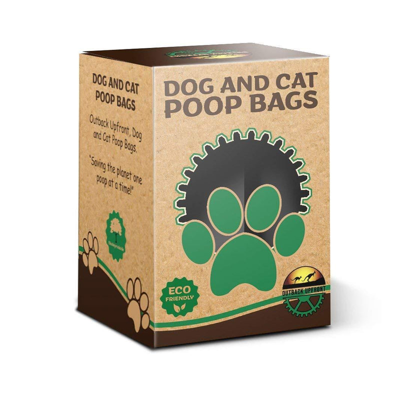 [Australia] - Outback Upfront Biodegradable Earth and ECO Friendly Dog and Cat Waste Bags - 75 Bags Plus a Free Dispenser 