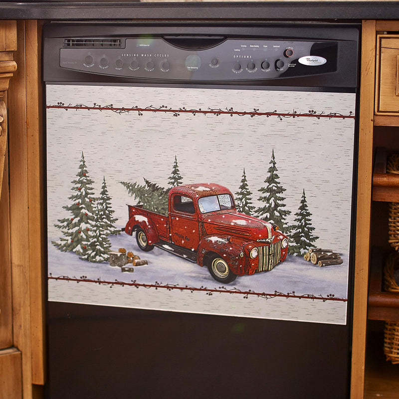 Vintage Country Red Pick Up Truck Dishwasher Magnet - Home Kitchen Decoration - PawsPlanet Australia