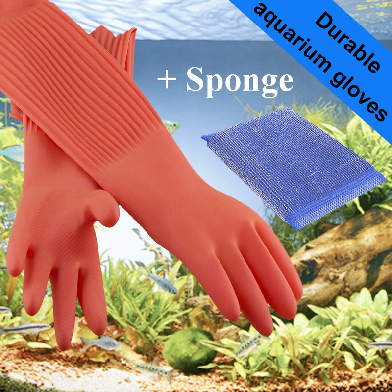 [Australia] - Wallko's pet store Aquarium Gloves for Fish Tank Maintenance – 22 inch Long Rubber Gloves Keep Your Hands and Arms Dry. Increases Comfort in Daily Aqua Maintenance. Medium Sized. Medium/Large 