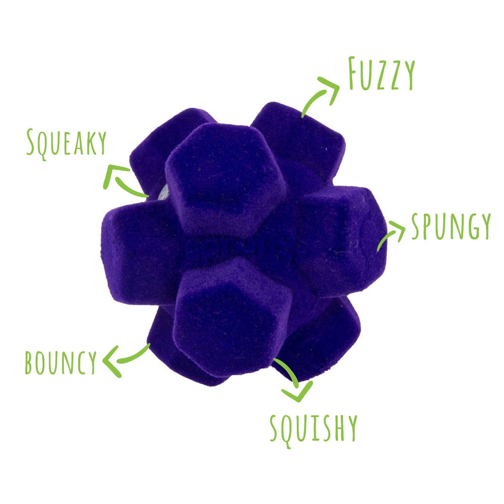 [Australia] - Pet Craft Supply Bouncy, Squishy, Floaty Dog Toy Ball with Super Squeaker Hex Ball Small 