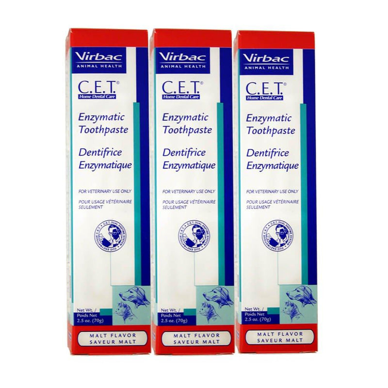 Virbac Dental Chews CET102-3 Malt Toothpaste (3 Pack), 2.5 oz - PawsPlanet Australia