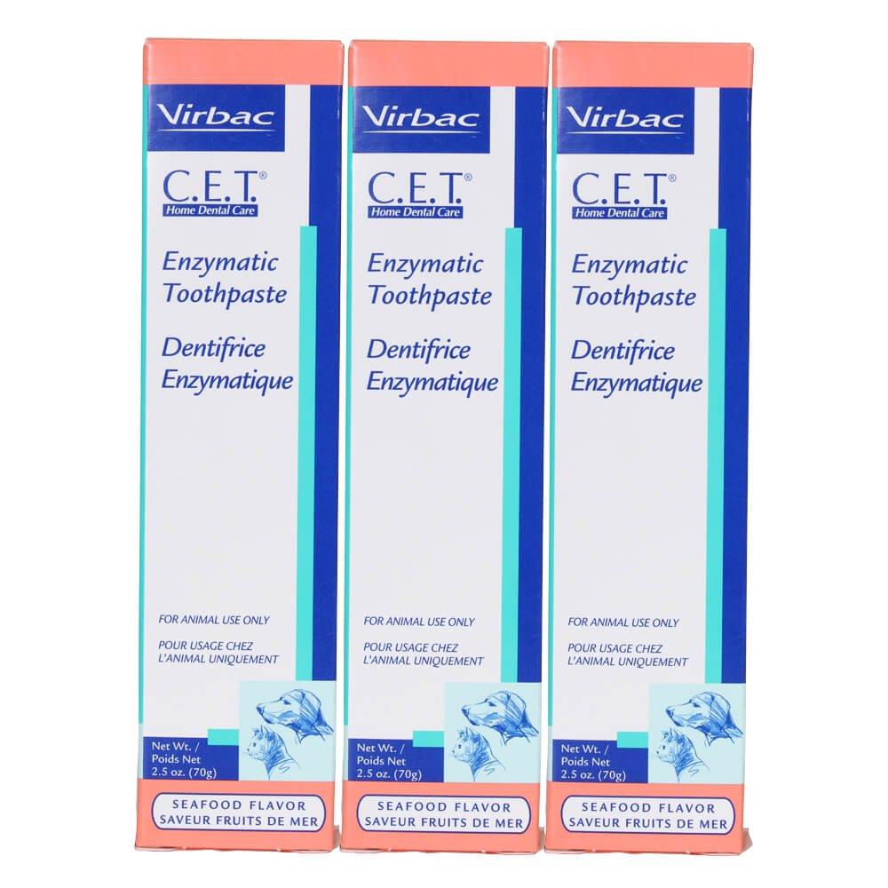 Virbac Dental Chews CET202-3 Seafood Toothpaste (3 Pack), 2.5 oz - PawsPlanet Australia