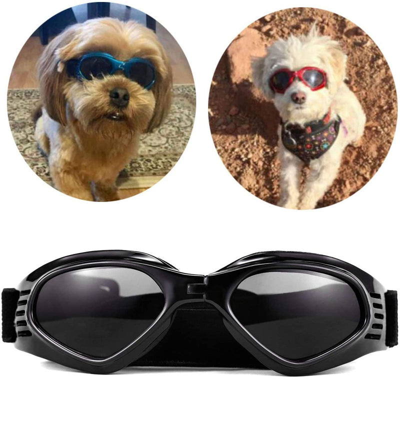 [Australia] - PetBoBo Pet Waterproof Windproof Anti-Fog Eye Protection Goggles, Stylish Pet Dog UV Goggles Sunglasses Waterproof Protection Sun Glasses for Dog Black 