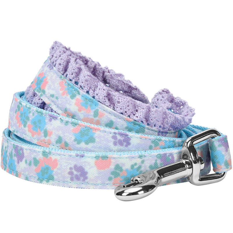 [Australia] - Blueberry Pet 10+ Patterns Made Well Floral Collection - Dog Collars, Harnesses, Leashes, Harness Dresses or Toys Leash - 5' * 5/8" Lavender 