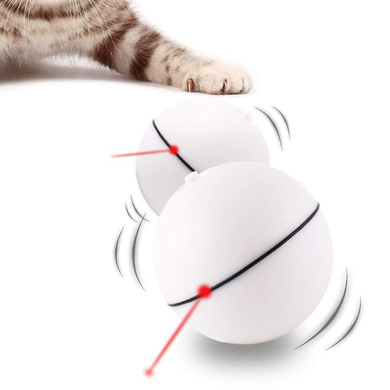 [Australia] - Eko Interactive 2 Cat Ball 360 Degree Self Rotating Ball Automatic LED Light Entertainment Exercise Toy for Pet 