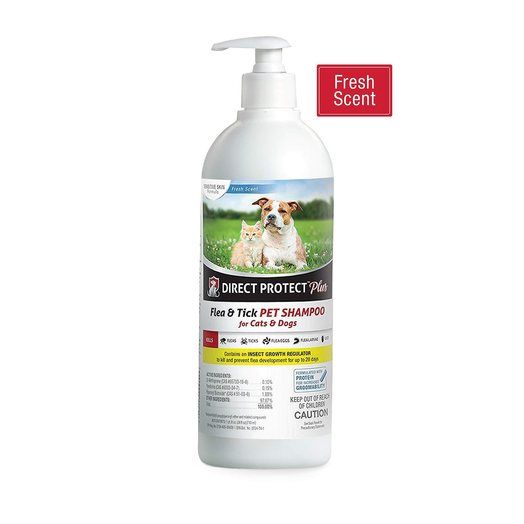 [Australia] - Direct Protect Plus 6 Month Supply Flea & Tick Control for Dogs, Small 5-22 lbs 24 Ounce Flea & Tick Shampoo 