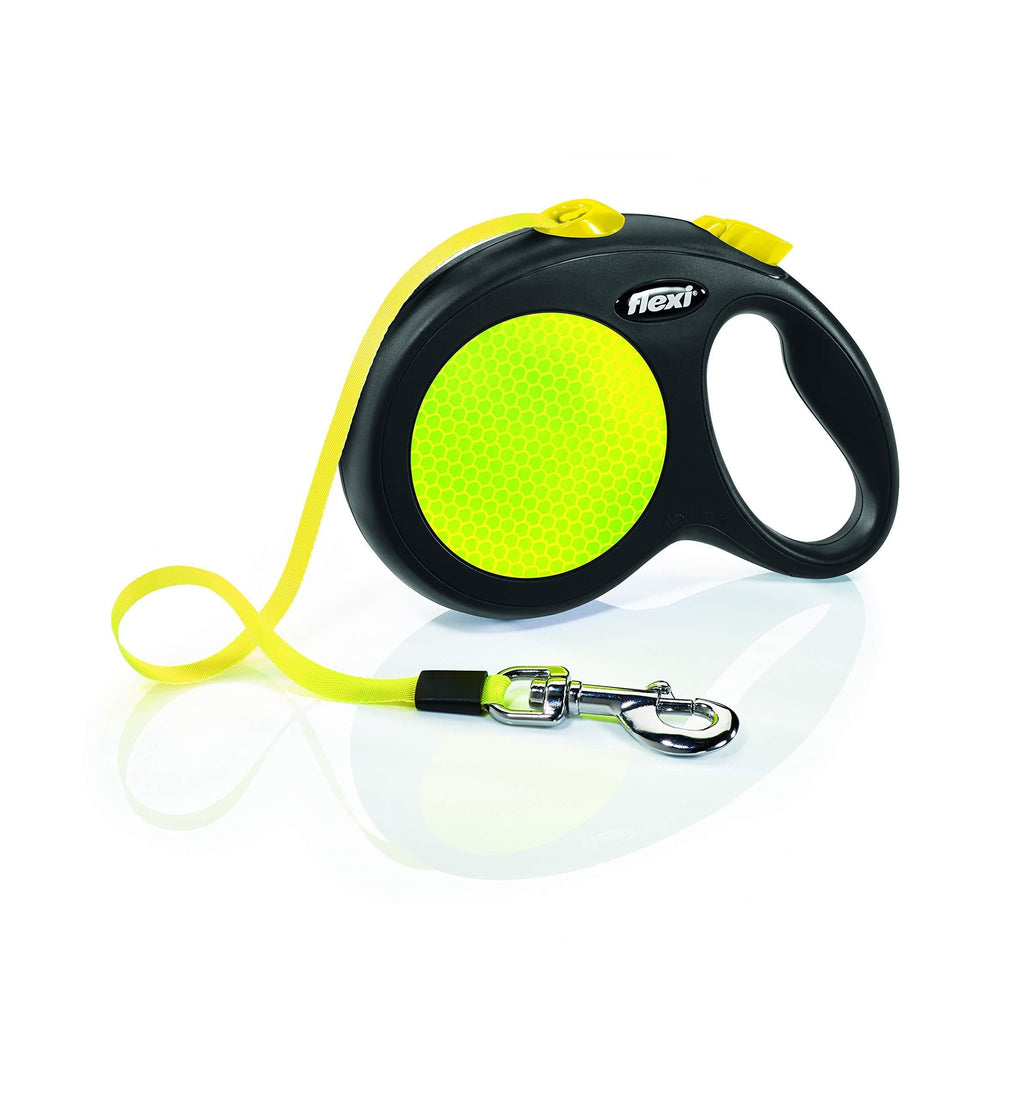 [Australia] - Flexi New Neon Retractable 16' Dog Leash Tape, Large, Black/Neon 