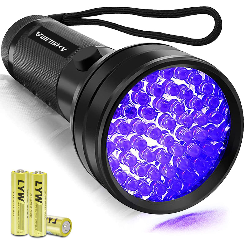 Black Light UV Flashlight,Vansky 2022 Upgraded 51 LED Blacklight Pet Urine Detector for Dog/Cat Urine,Dry Stains,Bed Bug, Matching with Pet Odor Eliminator（Batteries are Included） - PawsPlanet Australia