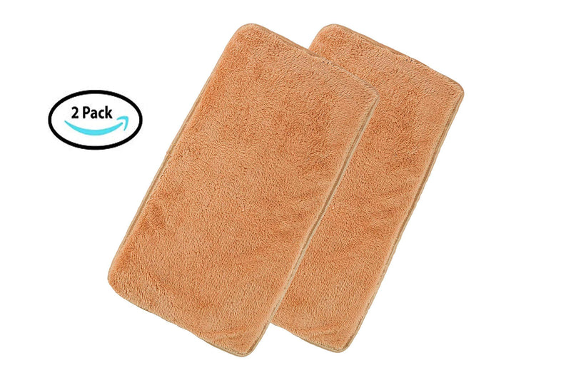 [Australia] - Pet Kennel Pads Pack of 2 Soft Replacement Inserts for Pet Travel Carriers & Pet Beds Highly Absorbent Liners for Sleeping & Traveling Washable Padded Covers for Cats & Dogs (Beige 2 Pack) 