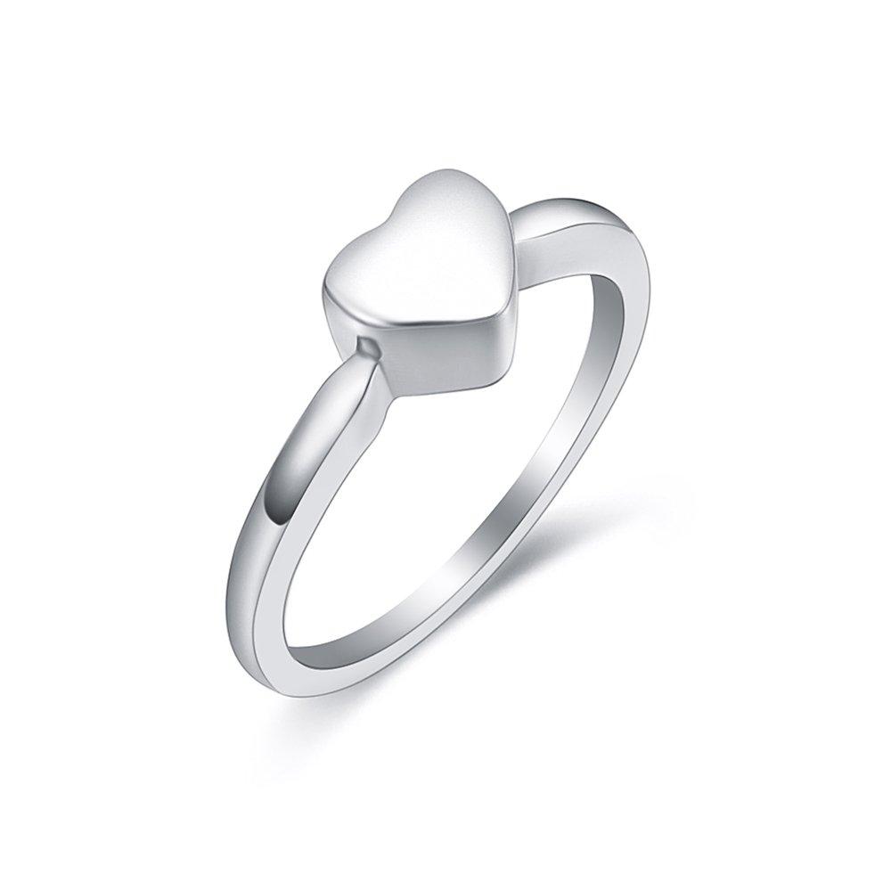 #5#6#7#8#9 Tiny Heart Cremation Urn Ring Hold Loved Ones Ashes for Women Finger Ring Memorial Jewelry 7# - PawsPlanet Australia