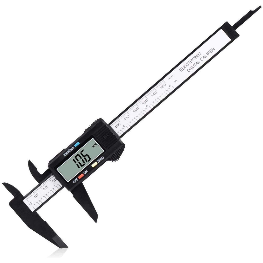 Digital Caliper, Adoric 0-6" Calipers Measuring Tool - Electronic Micrometer Caliper with Large LCD Screen, Auto-Off Feature, Inch and Millimeter Conversion 6" Black - PawsPlanet Australia