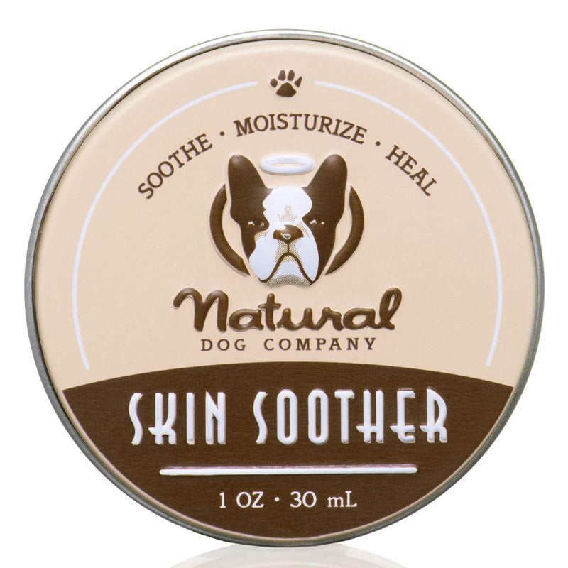 Natural Dog Company Skin Soother, All Natural Healing Balm for Dogs, Relieves Dry, Itchy Skin, Treats Skin Irritations, Wounds, Hot Spots, Dermatitis 1 OZ - PawsPlanet Australia