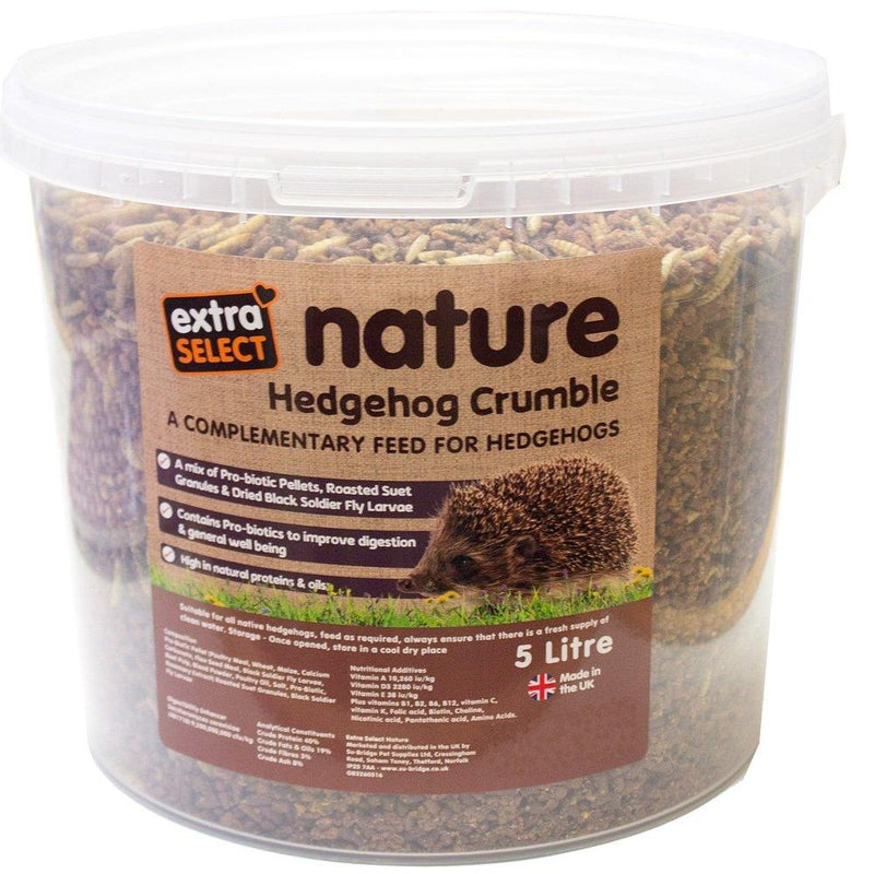 Extra Select "Nature" Complimentary Hedgehog Crumble Feed Tub, 5 Litre - PawsPlanet Australia