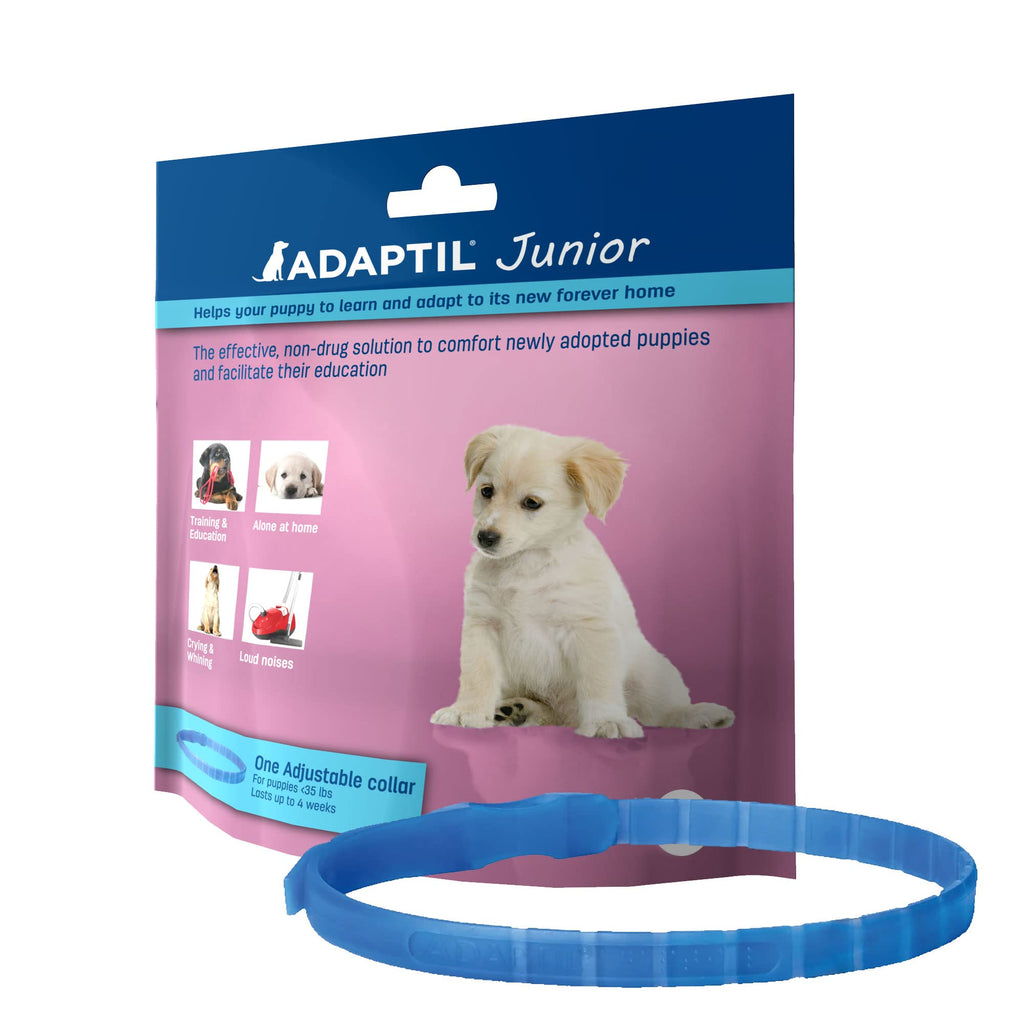 Adaptil JR. Calm On-The-Go-Collar for Puppies | Constant Calming and Comfort Everywhere | Reduce Separation Anxiety and Fear of Loud Noises | Stop Crying at Night - PawsPlanet Australia