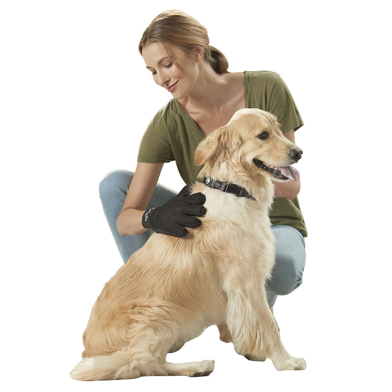 [Australia] - Franklin Pet Supply Shed-Master – Pet Grooming Gloves Gentle De-Shedding – Hair Remover – Dogs & Cats – Long & Short Hair – Furniture Pet Hair Remover 