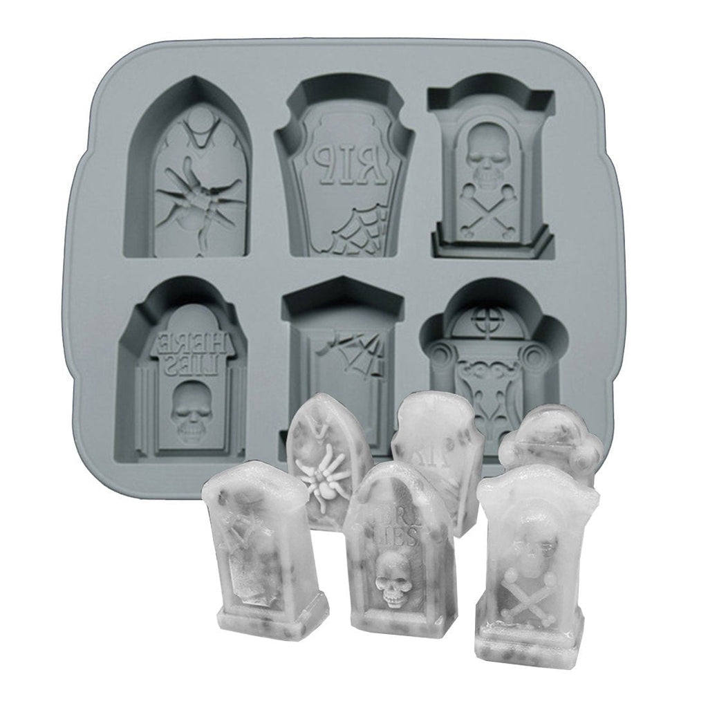 Silicone Ice Cube Trays Halloween RIP Gravestone Mold for Ice, Candy, Cake, Soap - PawsPlanet Australia