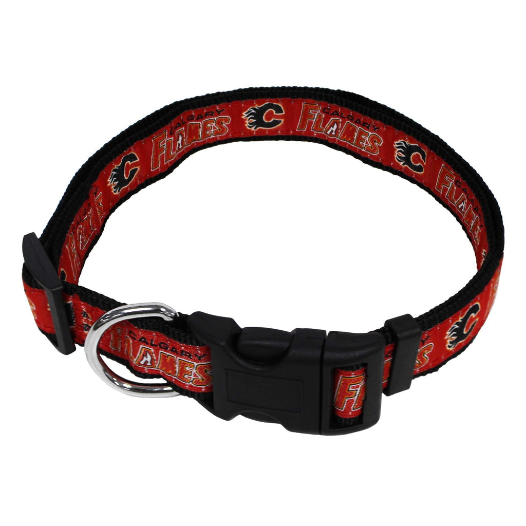 [Australia] - Pets First NHL Calgary Flames Collar for Dogs & Cats, Large. - Adjustable, Cute & Stylish! The Ultimate Hockey Fan Collar! 