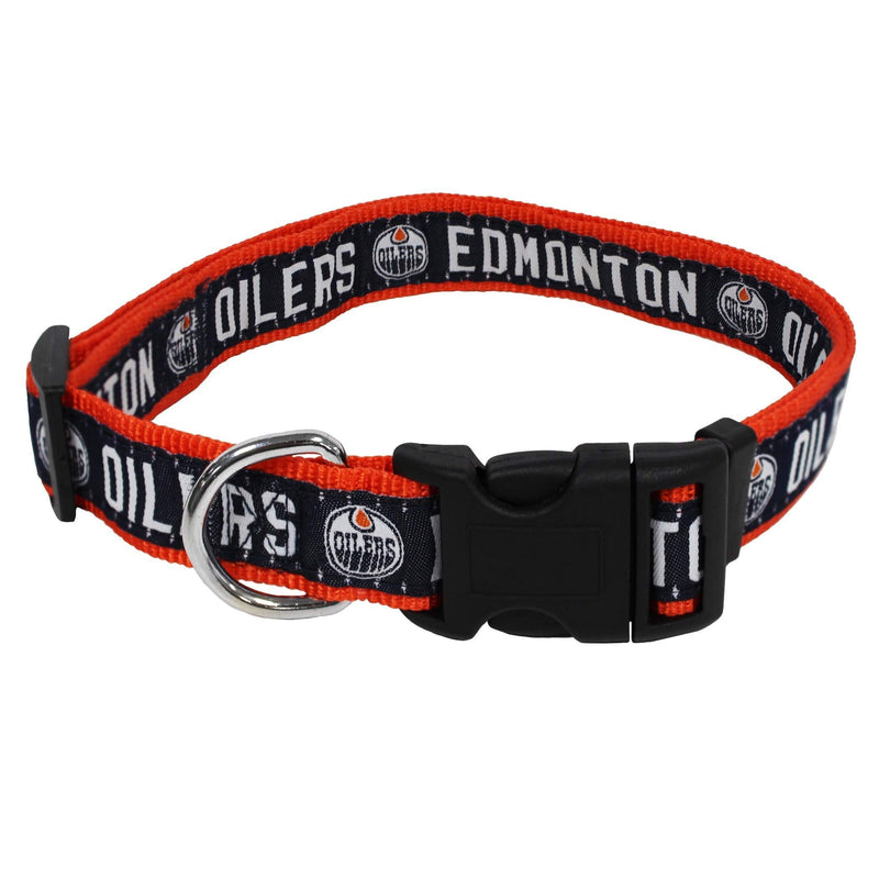 [Australia] - Pets First NHL Edmonton Oilers Collar for Dogs & Cats, Large. - Adjustable, Cute & Stylish! The Ultimate Hockey Fan Collar! 