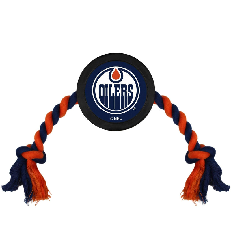 [Australia] - NHL Edmonton Oilers Puck Toy for Dogs & Cats. Play Hockey with Your Pet with This Licensed Dog Tough Toy Reward! 