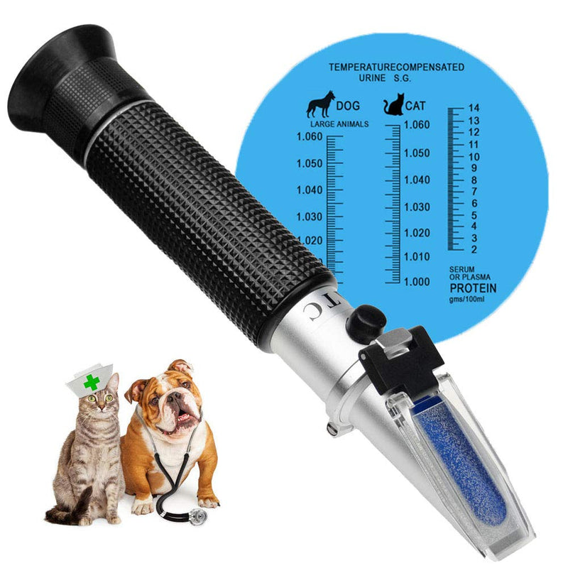3-in-1 Animal Clinical Refractometer, Measuring Animal's Health Index of Urine Specific Gravity and Serum Protein, Ideal for Veterinary and Pet Owner - PawsPlanet Australia