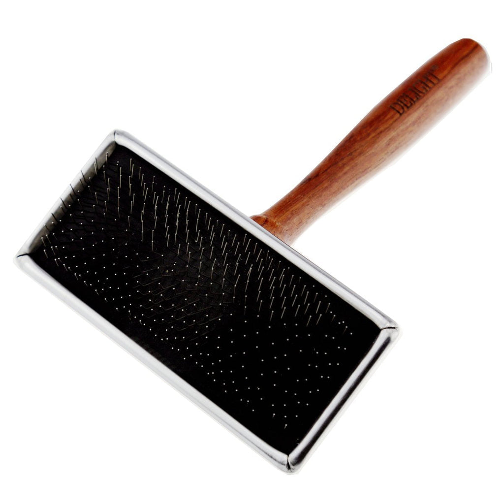 [Australia] - Slicker Dog Cat Grooming rosewood Brush with hard bent pin For Deshedding Detangling and Dematting Short to Long Hair Pets.   Engineered to Remove Dead Hair,Rosewood handle, Eco-Friendly Material 