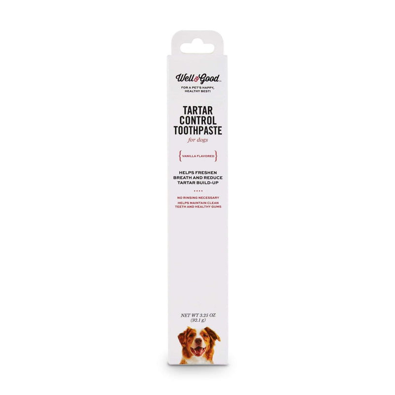 Well & Good Vanilla Flavored Tartar Control Dog Toothpaste, 3.25 oz. 3.25 Fl Oz - PawsPlanet Australia