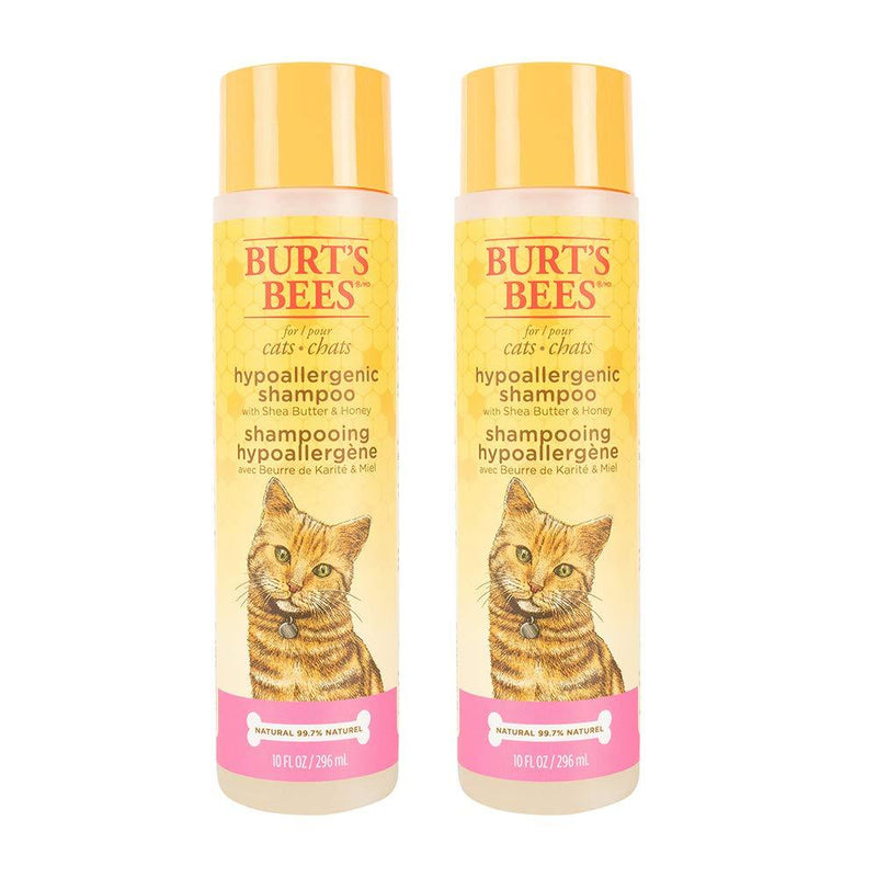 Burt's Bees for Pets For Cats Natural Hypoallergenic Shampoo With Shea Butter and Honey | Cat Shampoo, 10 Ounces - 2 Pack (FF5766AMZ2) - PawsPlanet Australia