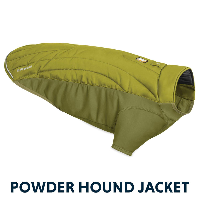 RUFFWEAR - Powder Hound Insulated, Water Resistant Cold Weather Jacket for Dogs Medium Forest Green - PawsPlanet Australia