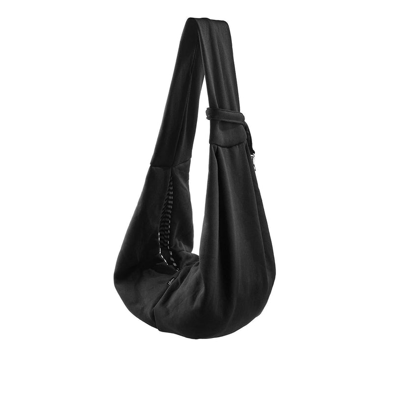 Cosmos Reversible Outdoor Pet Dog Cat Puppy Sling Shoulder Carrier Bag Black - PawsPlanet Australia