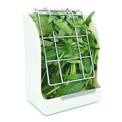 [Australia] - RUBYHOME Hay Feeder/Rack Less Wasted Hay - Ideal for Rabbits/Guinea Pigs/Chinchillas/Hamsters - Keeps Grasses Clean and Fresh (White) (1 Pack/2 Pack) 1Pack,White 