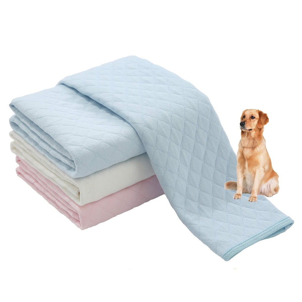 [Australia] - Washable Reusable Pee Pads for Dogs | XL (39" x 31") 2-Pack Blue, Pink | 100% Waterproof & Extra Absorbent | Large Non-Slip Puppy Pads | Pet Training & Housebreaking | Incontinence & Whelping Solution Blue Pink 