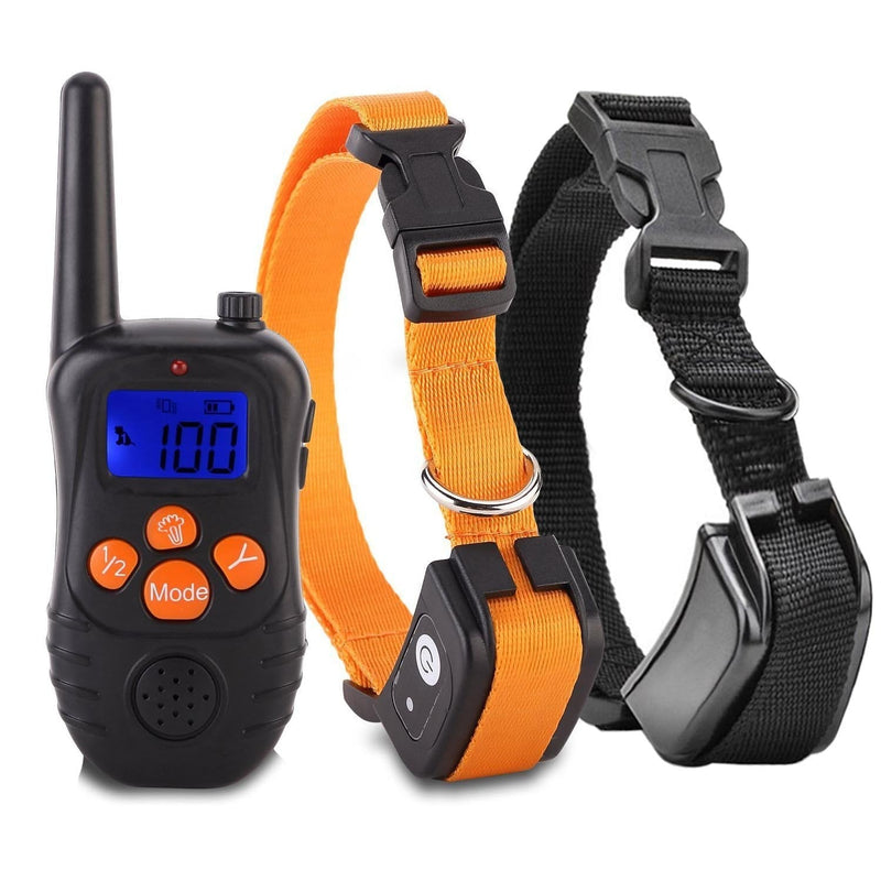 [Australia] - igingko Dog Training Collar, 1000ft Range No Harm Pet Shock Collar with Remote Set - Waterproof, Rechargeable for Small Medium Large Dogs, Built in Beep, Vibration and Shock Modes For 2 dog Orange 