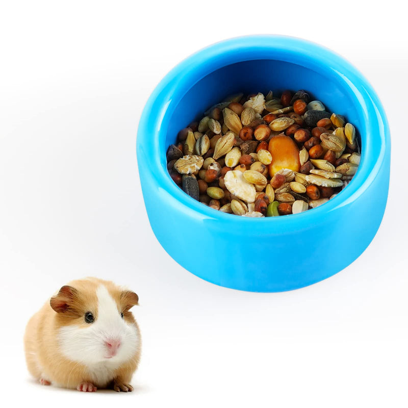 Fitlyiee Ceramic Chew-Resistant Hamster Bowl Dish for Hamsters Hedgehog Guinea Pig and More Small Animals Blue - PawsPlanet Australia