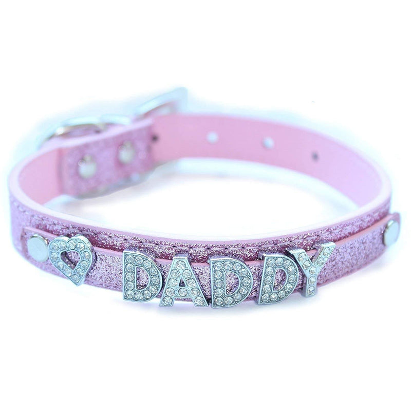 [Australia] - Daddy Dom DDLG/ABDL Leather Collar Pink 