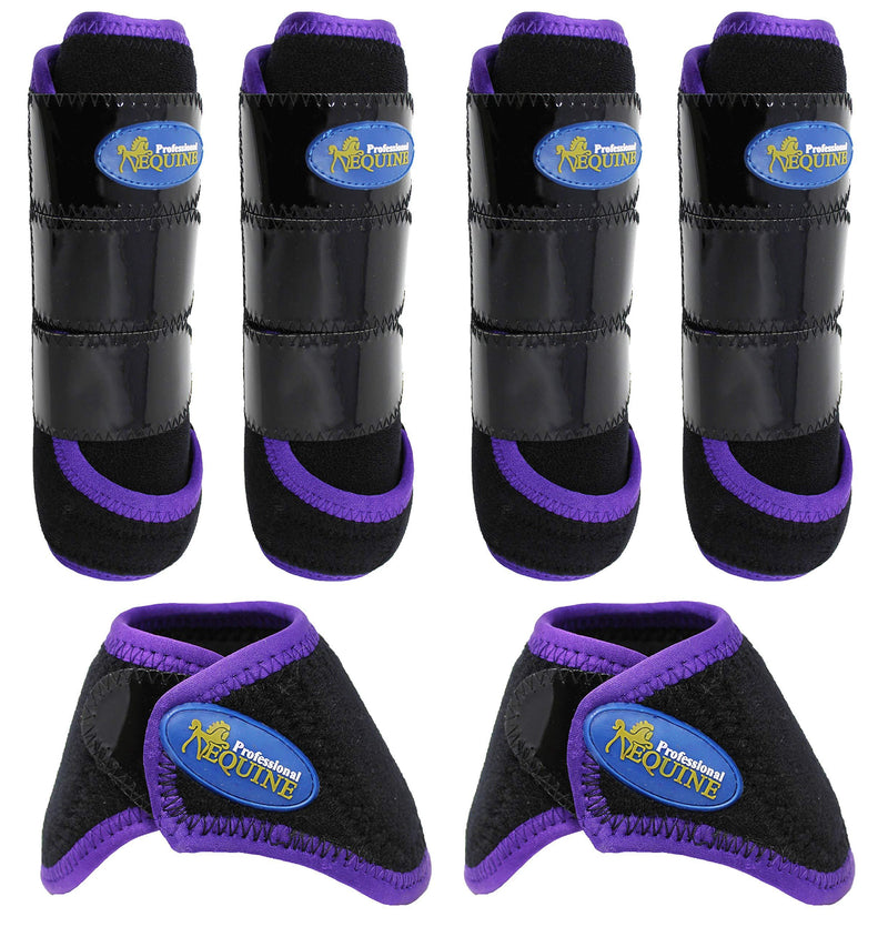 [Australia] - Professional Equine Horse Medium 4-Pack Sports Medicine Splint Bell Boots 4166D 