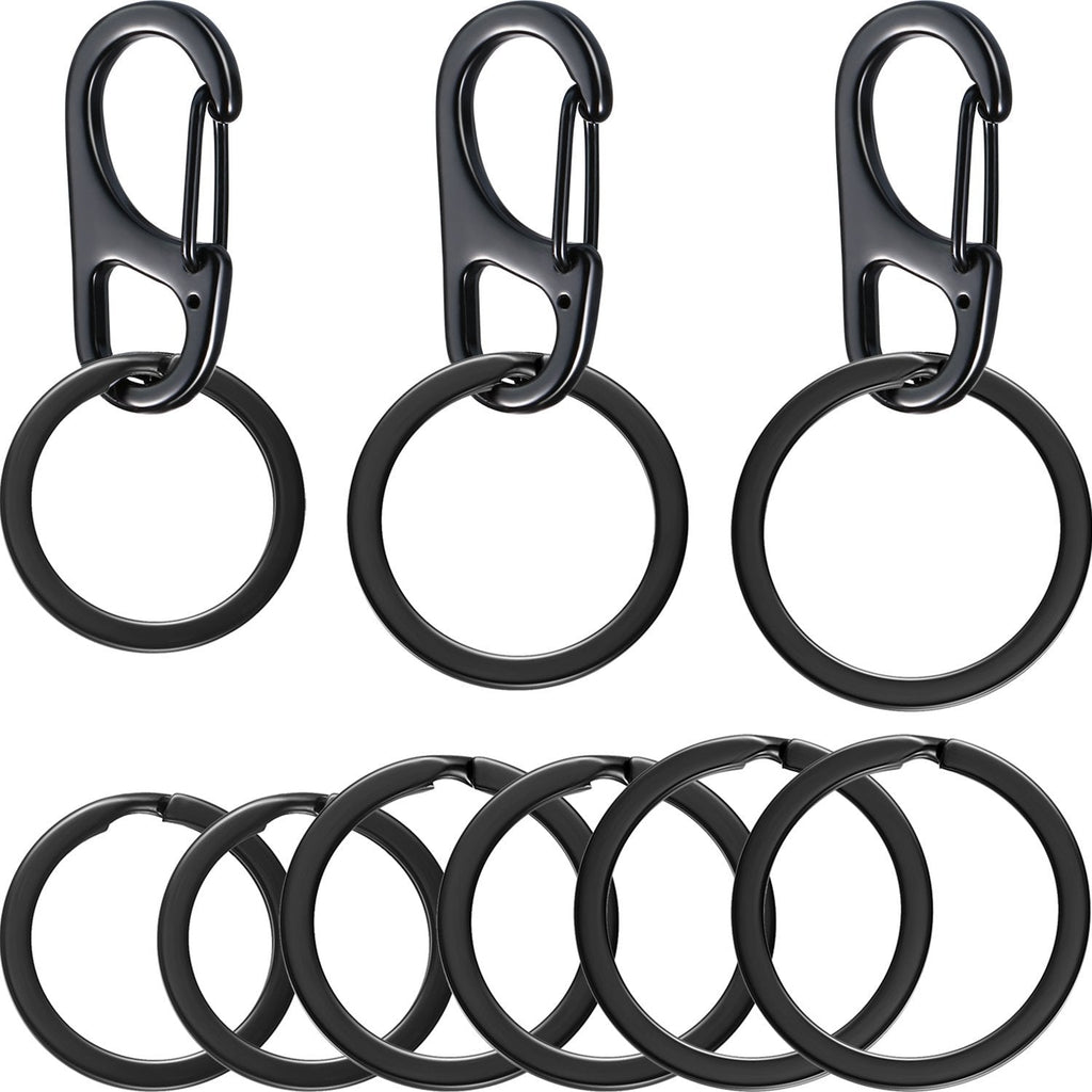 [Australia] - Jovitec 12 Pieces Dog Tag Clips Pet Tag Rings Dog ID Holder for Dogs and Cats, 3 Sizes 