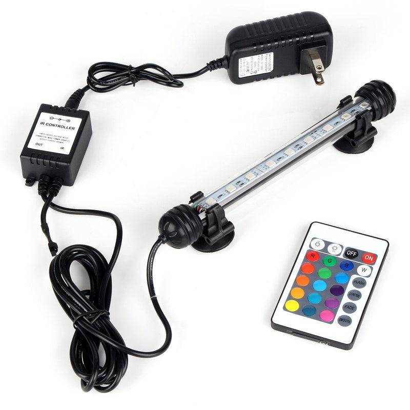 Aquarium Light, Color Changing - Remote Control - Submersible Fish Tank Light, 11 inch - 42.51 inch & 9 LEDs - 63 LEDs Available, AC100-240V Premium Acrylic Underwater Aquarium Lamp for Fish Tank 7inch/18cm, 9led - PawsPlanet Australia