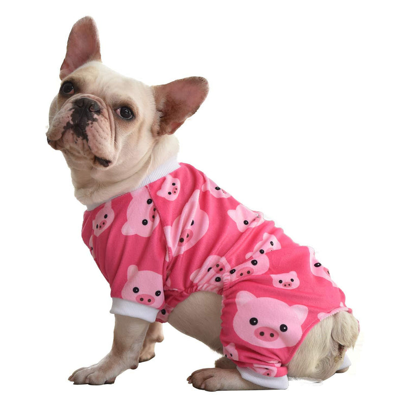 CuteBone Dog Pajamas Cute Cat Clothes Pet Pjs Onesie XS (Chest Girth12.5"Back Length7.5") Pink pig - PawsPlanet Australia
