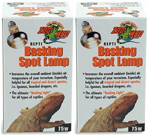 [Australia] - Zoo Med 2 Pack of Repti Basking Spot Lamps, 75 Watt 