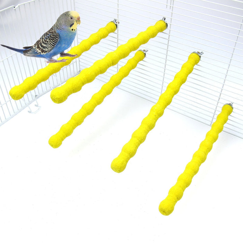 [Australia] - Alfie Pet - Gene Sand Covered Perch 5-Piece Set for Birds Large Yellow 